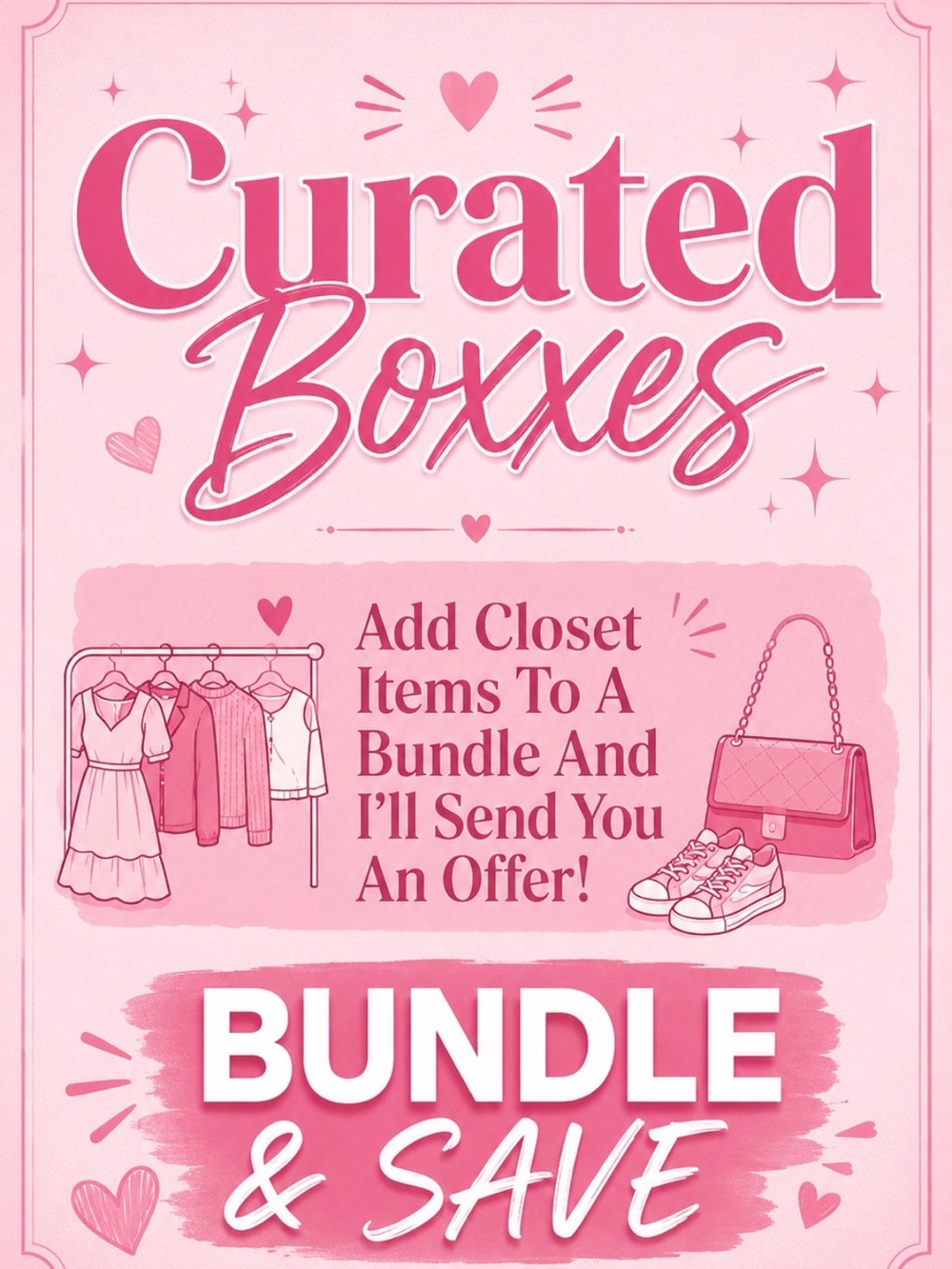 Pink Bundle & Save Promotional Poster